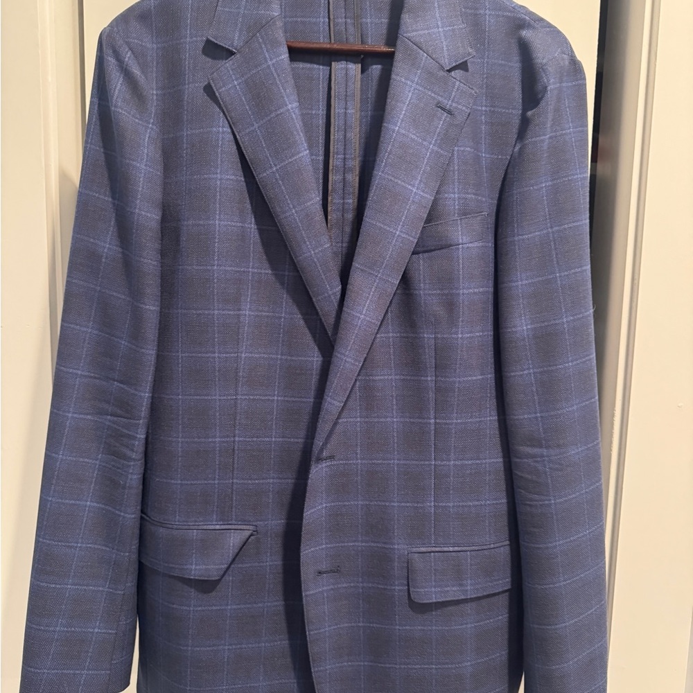 Bonobos Men’s Slim Fit Wool Blazer – Zignone Italian Fabric – Blue Windowpane